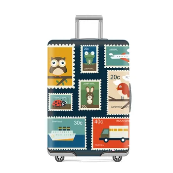 

Thicker Cartoon Luggage Protective Cover Women Elastic Printing Dust Rain Bags Travel Trunk Case Suitcase Accessory