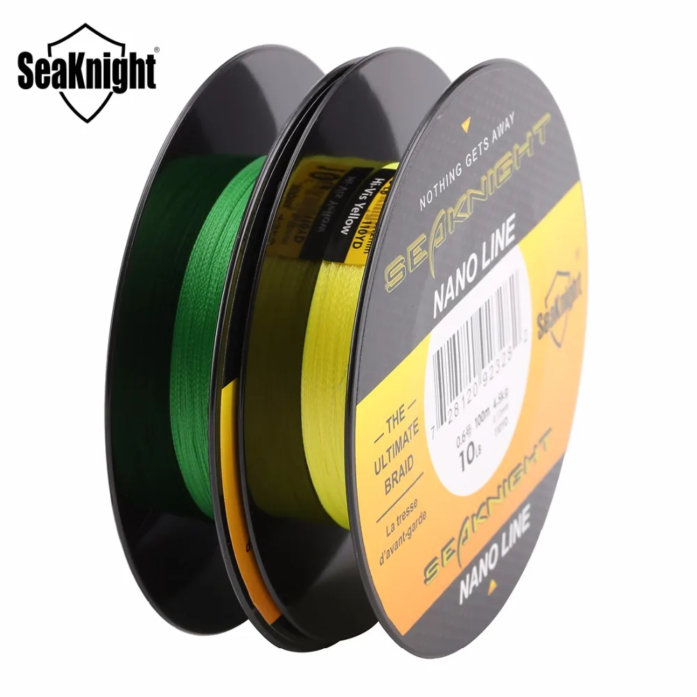 SeaKnight نانو 100 متر مضفر خط الصيد 4 فروع المتعددة الشعيرات الأسماك خط 4LB 6LB 8LB 10LB الكارب الصيد المياه المالحة المياه العذبة