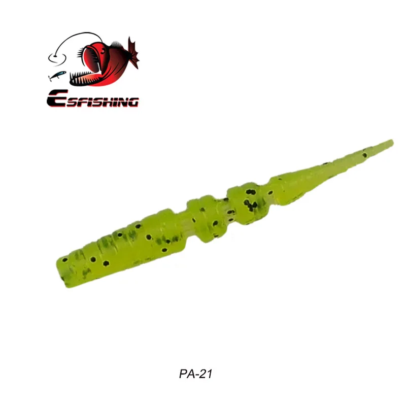 PA21 Esfishing червь ледяная Рыбалка приманки мягкие приманки 20 шт. Polaris 42 мм 95 мм мягкие приманки Pesca рывка Pesca джиг форель джиг - Цвет: PA21