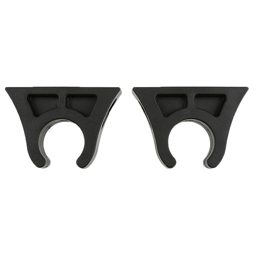 2x Black Marine Kayak Paddle Clip with Srews Kayak Canoe Paddle Holder