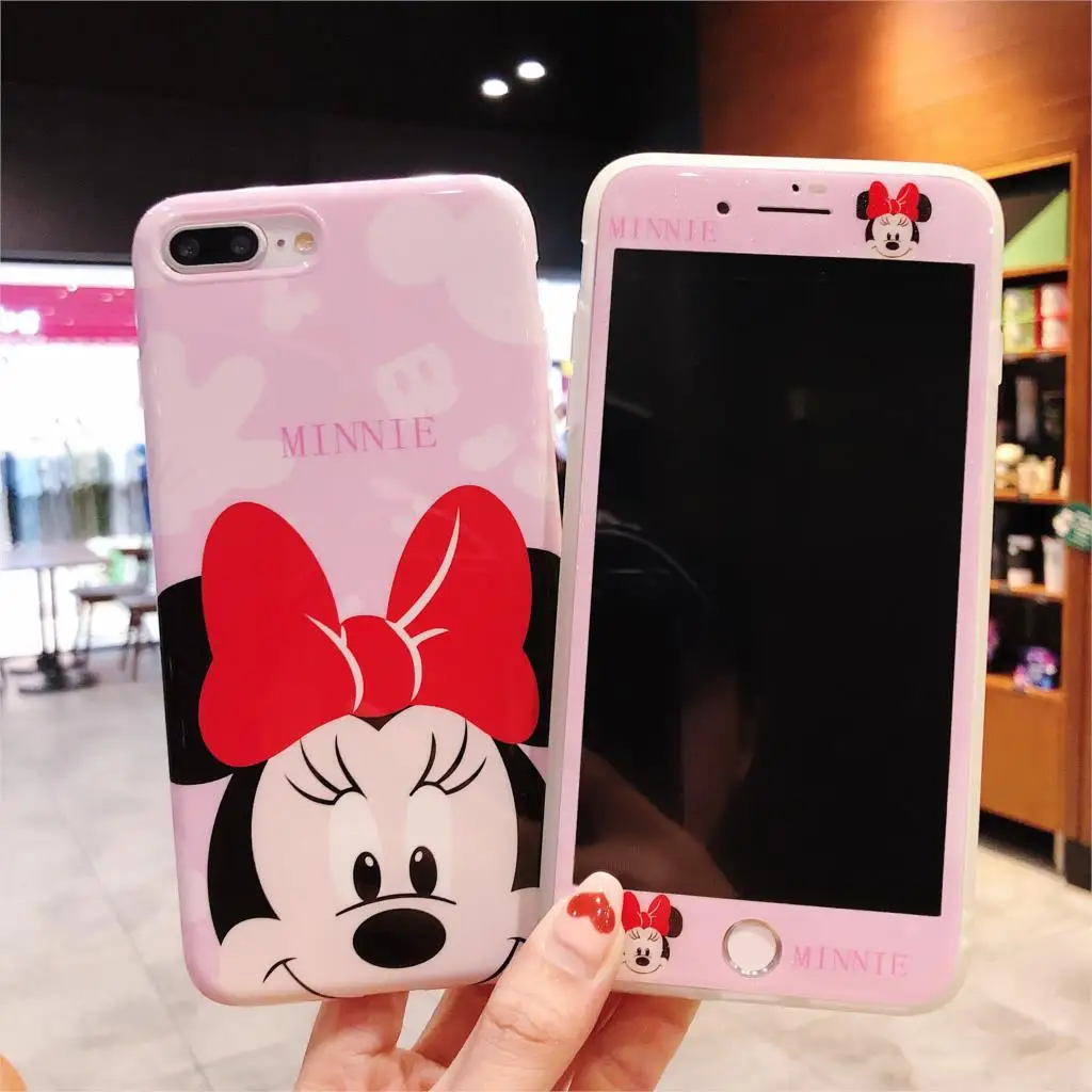 

Cartoon Pattern Tempered Glass Screen Protector For iPhone 6 6S 7 8 Plus X XS Max XR Phone Case Cover