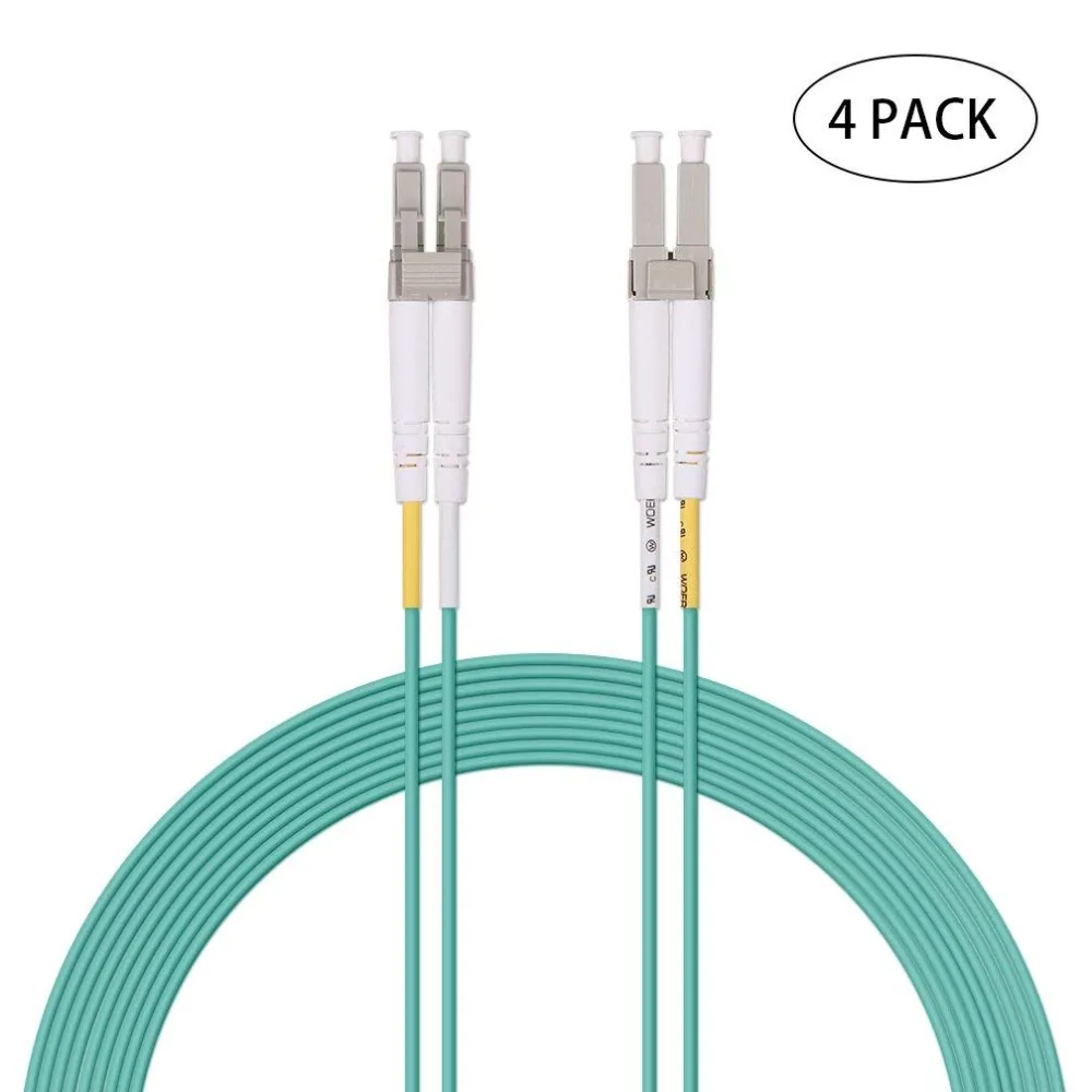 

4pcs 10Gtek 3M(10ft) LC-LC OM3 Fiber Cable Multimode Duplex 10G 50/125 2mm Fiber Optical Jumper Patch Cord