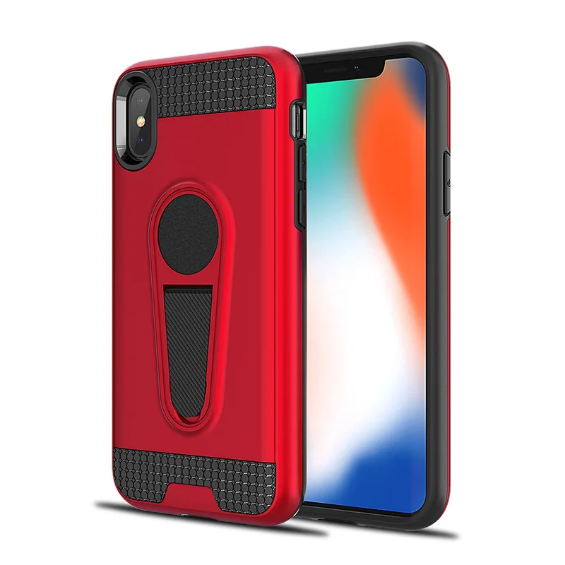 

KKREFF Magnetic Case For iPhone XR Case Shockproof For iPhone 6 6s 7 8 Plus X XS Max Kickstand Soft Black TPU Back Cover