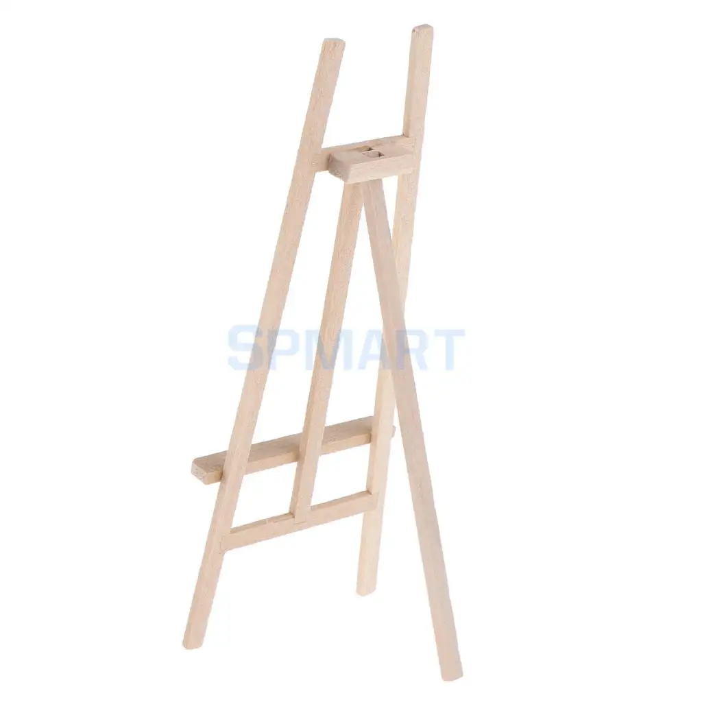 Art Supplies Miniature Wooden Craft Photo Display Easel For 1/12 Dollhouse Outdoor Garden Ornament