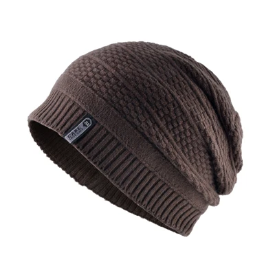 Brown TQMSMY зимняя шапка для Для женщин Для мужчин Skullies шапочки сплошной цвет бархат Вязание шляпу Label Для женщин Skullies шапочка Шапки Для мужчин TMC142 - Цвет: Brown