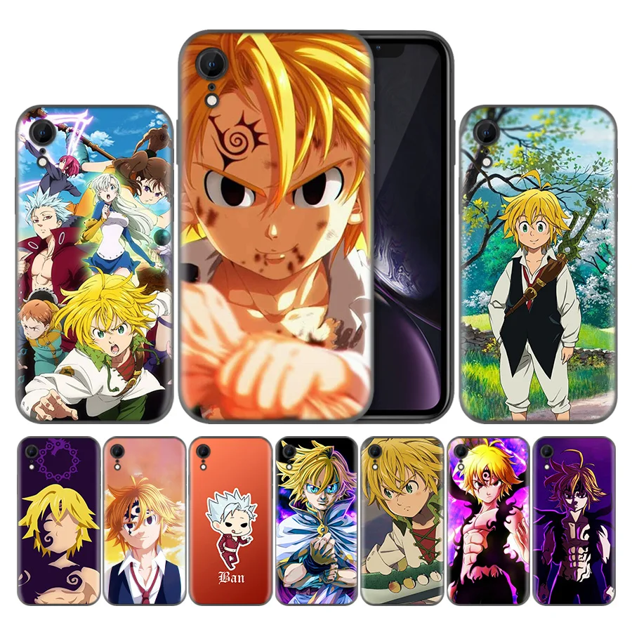 

For Funda Covers Apple iPhone 7 7S 8 Plus X XS Max XR 5 5s SE 6 6s Cover Flowers Bag Back Phone Case Seven Deadly Sins Meliodas