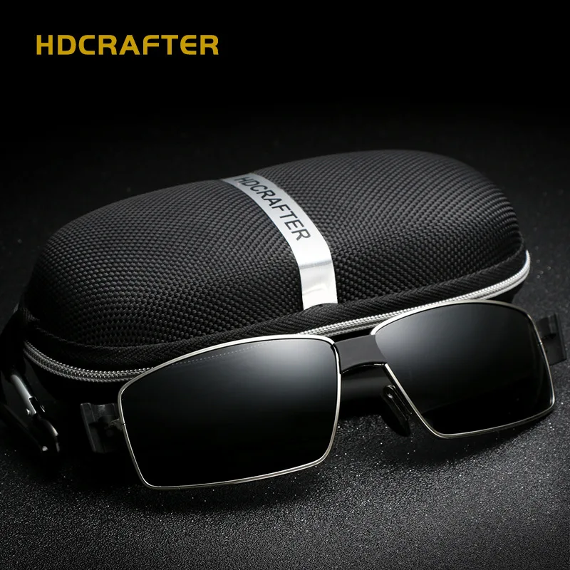 Мужские солнцезащитные очки HDCRAFTER винтажные поляризационные для вождения