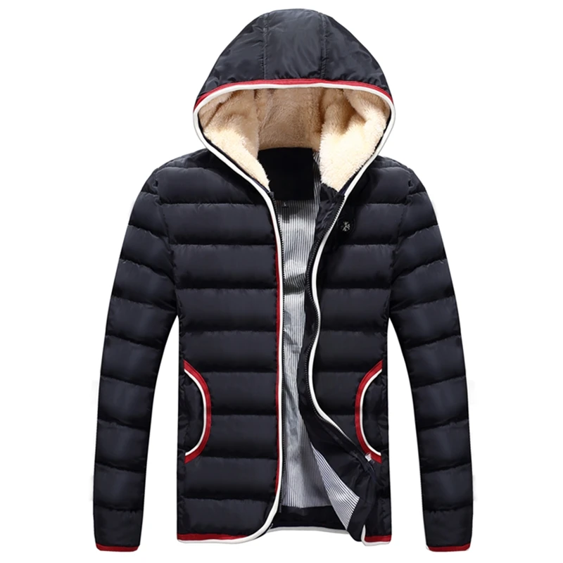 

2017 Fashion Winter Cotton Jacket Men Brand Slim Warm Zipper Clothing Men's Jackets Fit Hoodie Style Designer Plus Size 3XL