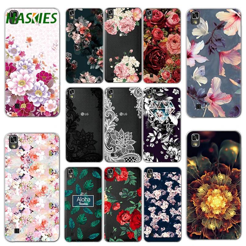 

Case For LG X Power K210 K220 Cases for K220ds Silicone Ultra Thin Soft TPU Flowers Rubber Transparent Clear Back Print Cover