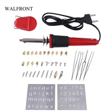 Walfront 40 шт./компл. дровяной ручки Комплект паяльник отделано Советы DIY Craft лезвие Пинцет пирография Инструменты Вырезка горелки комплект