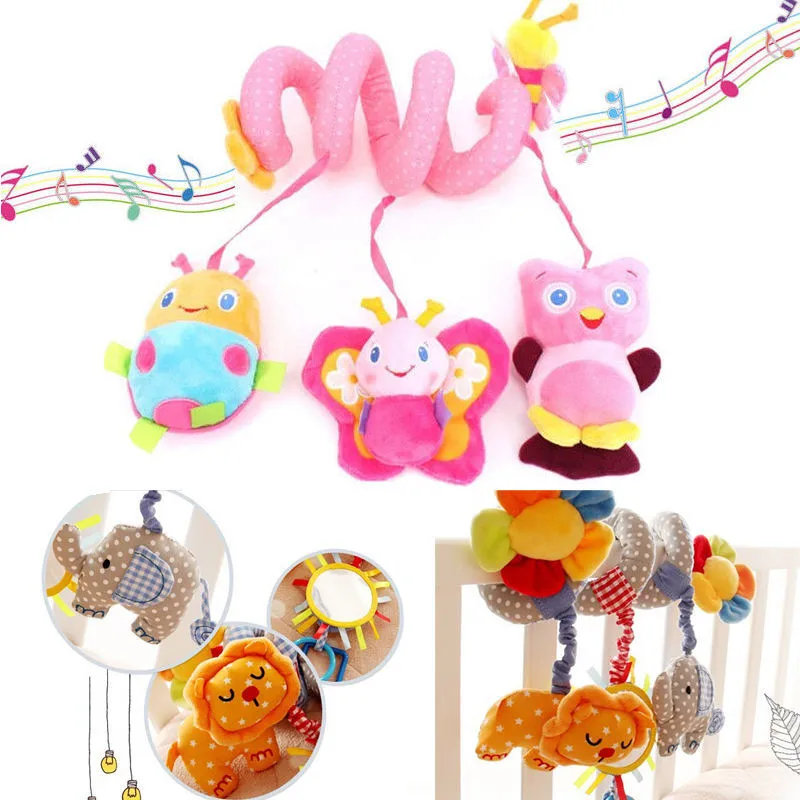 

Pudcoco Cute Lovely Baby Bed Around Toys Baby stroller Hanging Bell/ Rattle Mobile Musical Plush Gift Xmas Toy for kids