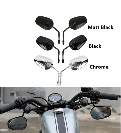 Iron 883 /Fatboy munirater Black Motorcycle Aluminum Side Mirrors Replacement for Harley-Davidson Dyna Iron 883 /Fatboy munirater Black Motorcycle Aluminum Side Mirrors Replacement for Harley-Davidson Dyna