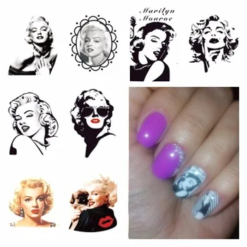 YZWLE 1 Sheet Optional Water Transfer Tattoo Full Tips Nail Art Beauty Sexy Lady Women Sticker Nail Decals New