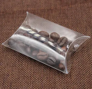 

8*5.5*2cm 50pcs Clear PVC Pillow Boxes Wedding Favor/ Baby Shower/Bridal Candy Gift /Souvenir Packing box custom logo available