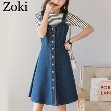 empire plus size denim dress