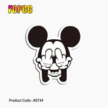 Dessin animé mickey souris autocollants pour enfants drôle décalcomanies travaux manuels jouet bagages téléphone style décor à la maison ordinateur portable voiture autocollant(China)