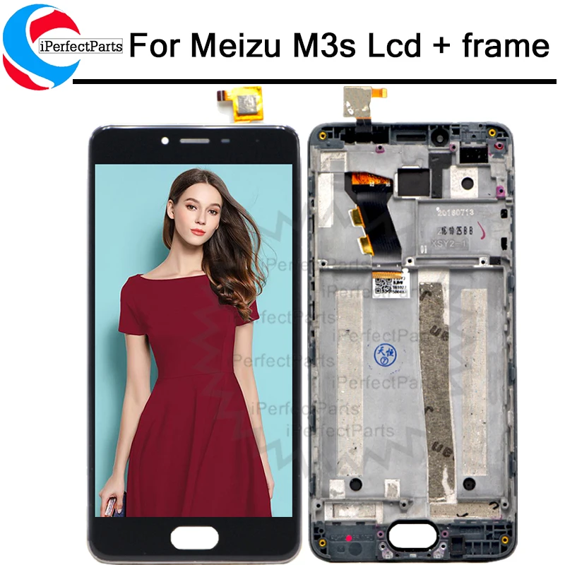 

For Meizu m3s LCD Display Touch Screen Digitizer Assembly Y685C Y685Q Y685M Y685H For MEIZU M3S mini LCD + Frame Replacement