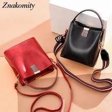 Znakomity женская сумка-ведро из искусственной кожи Новая модная кукольная подвеска через плечо элегантная сумка-мессенджер для женщин