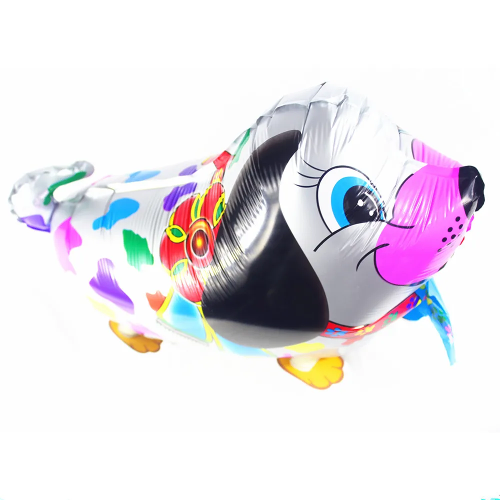 

New silver spotty walking pet balloon birthday wedding party decoration puppy balloon children bionic inflatable toy