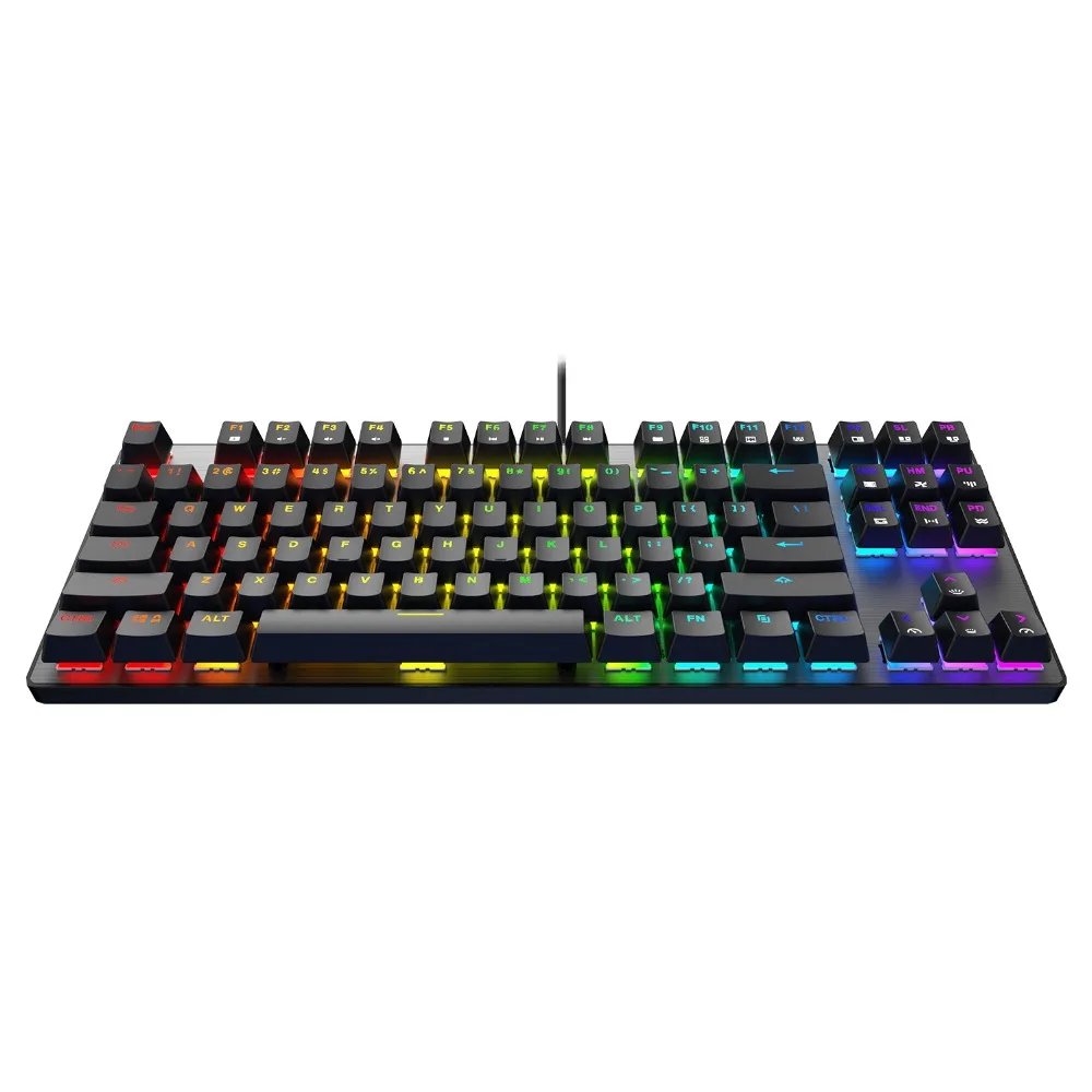 

DREVO Tyrfing V2 87Key RGB Backlit Gaming Mechanical Keyboard Programming Macro Media Control Software Support black switch