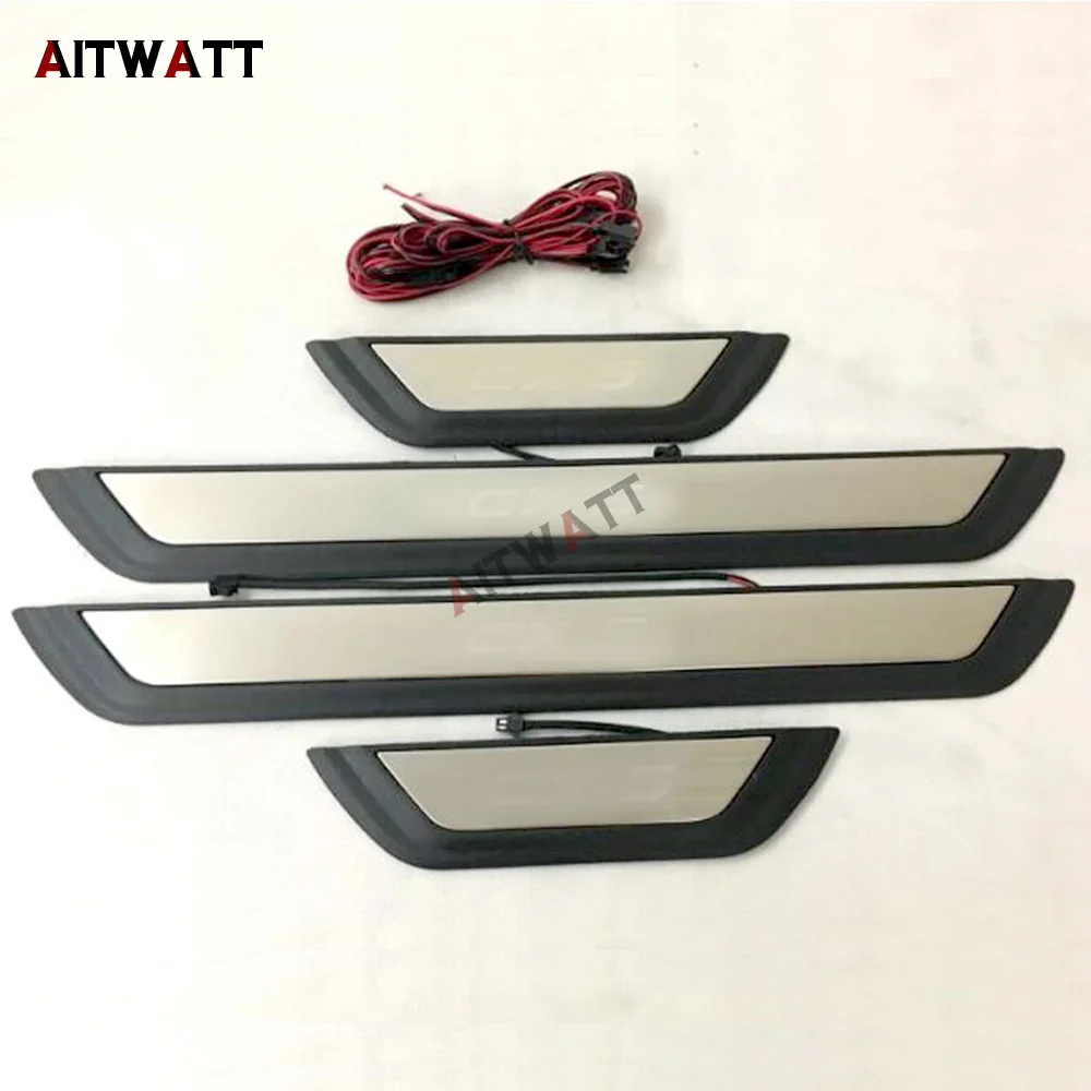 

AITWATT For Mazda CX-5 CX5 2017 2018 New Original Quality LED Light Door Sill Scuff Plate Car-Covers Car-Styling Accessories