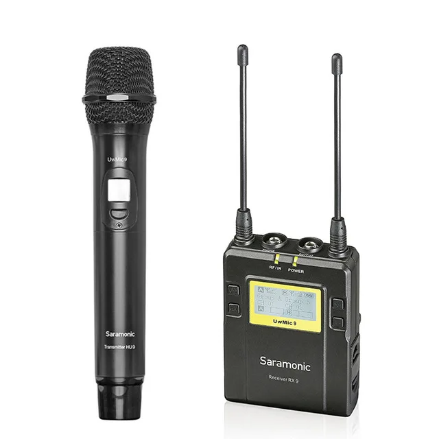 RX9 and HU9 Saramonic UWMIC9 вещания UHF камера Беспроводные ПЕТЛИЧНЫЕ микрофонные системы передатчики и приемники для DSLR камеры и видеокамеры - Цвет: RX9 and HU9