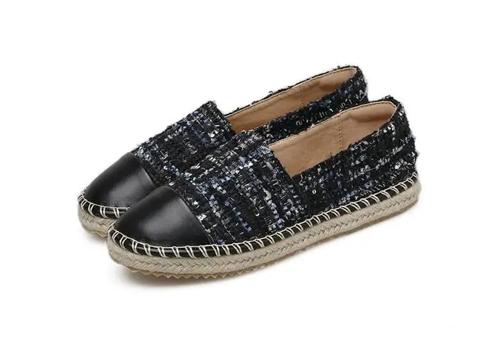 

2019 Brand women's shoes Europe and the best-selling casual flat shoes woven stitching non-slip deep mouth casual shoes