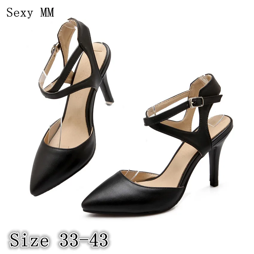 preço Verão Senhoras Stiletto Bombas de Mulheres Sapatos de Salto Alto Sandálias Gladiador Mulher sapatos de Salto alto Saltos Gatinho Plus Size 33 40 41 42 43