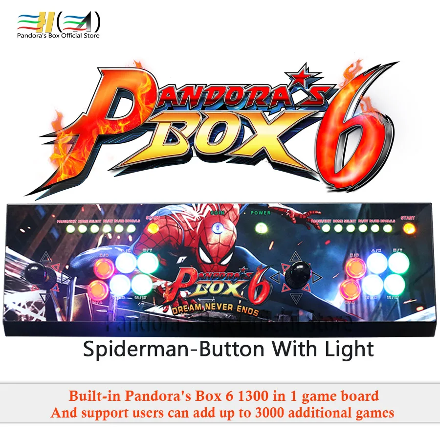 New Pandora box 6 1300 in 1 arcade control kit joystick usb buttons zero delay 2 players HDMI VGA arcade console controller TV New Pandora box 6 1300 in 1 arcade control kit joystick usb buttons zero delay 2 players HDMI VGA arcade console controller TV