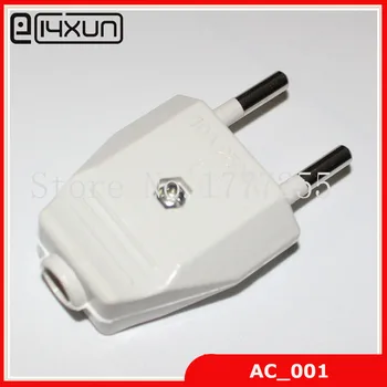 

10pcs white AC 250V 10A,EN,EU,Round 2 Pin 4.0mm Power Cord plug,EU 2 PIn Electrical Plug,Detachable Plug Free Shipping