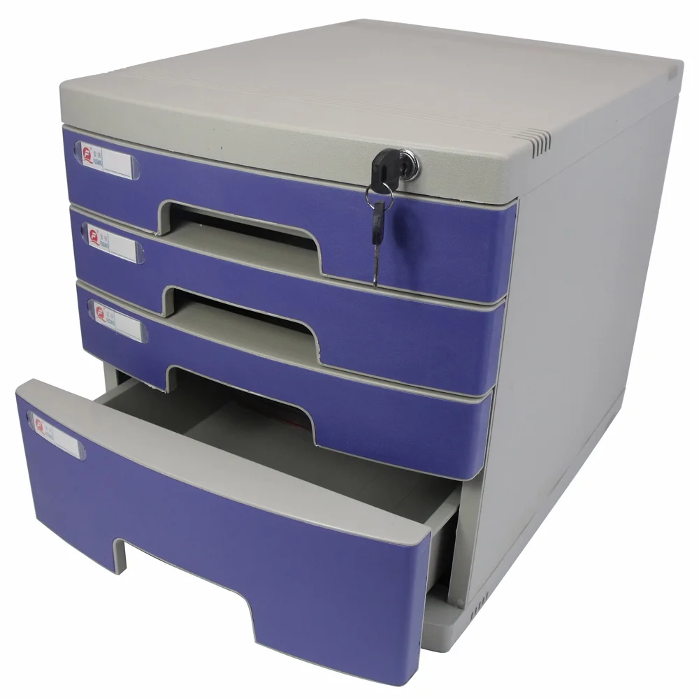 Desk Drawer File Cabinet Storage Table Supplies Layer 4 Lockable