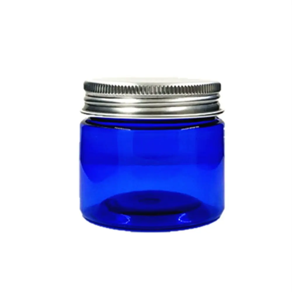 Download 50ml Blue Pet Jar With Aluminium Cap Cream Cosmetic Jar Cosmetic Packaging Container Bottle Refillable Bottles Aliexpress