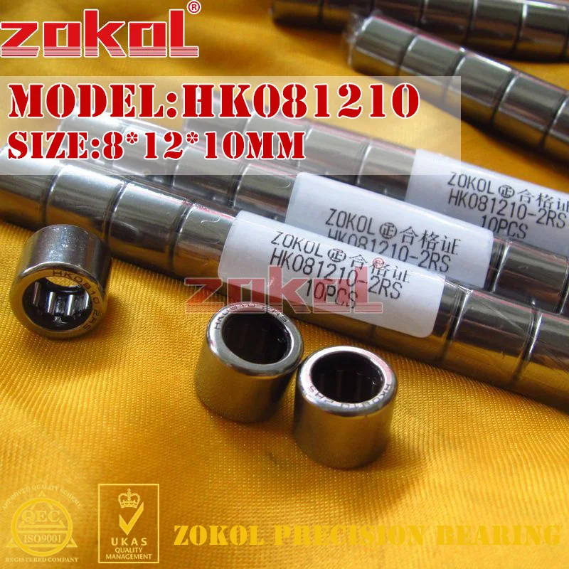Игольчатые подшипники ZOKOL HK0808 HK0810 HK0812 Drwan с открытым концом 8*12*08 8*12*10 8*12*12 мм|bearing