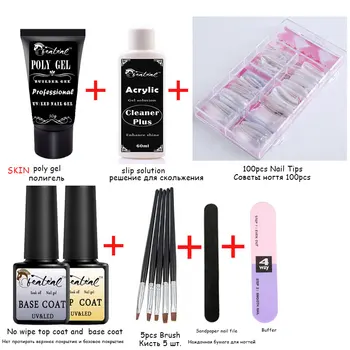 

Poly Gel Set for Nail Art Acrylic Gel Solution Fast Building Modle Crystal Jelly Nail Gel Polish Tools All for Manicure