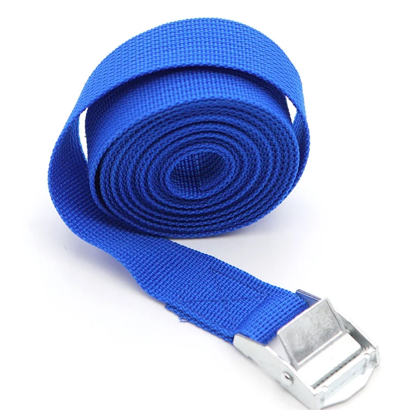 1M 2M 3M 5M*25mm Car Tension Rope Tie Down Strap Strong Ratchet Belt Luggage Bag Cargo Lashing With Metal Buckle