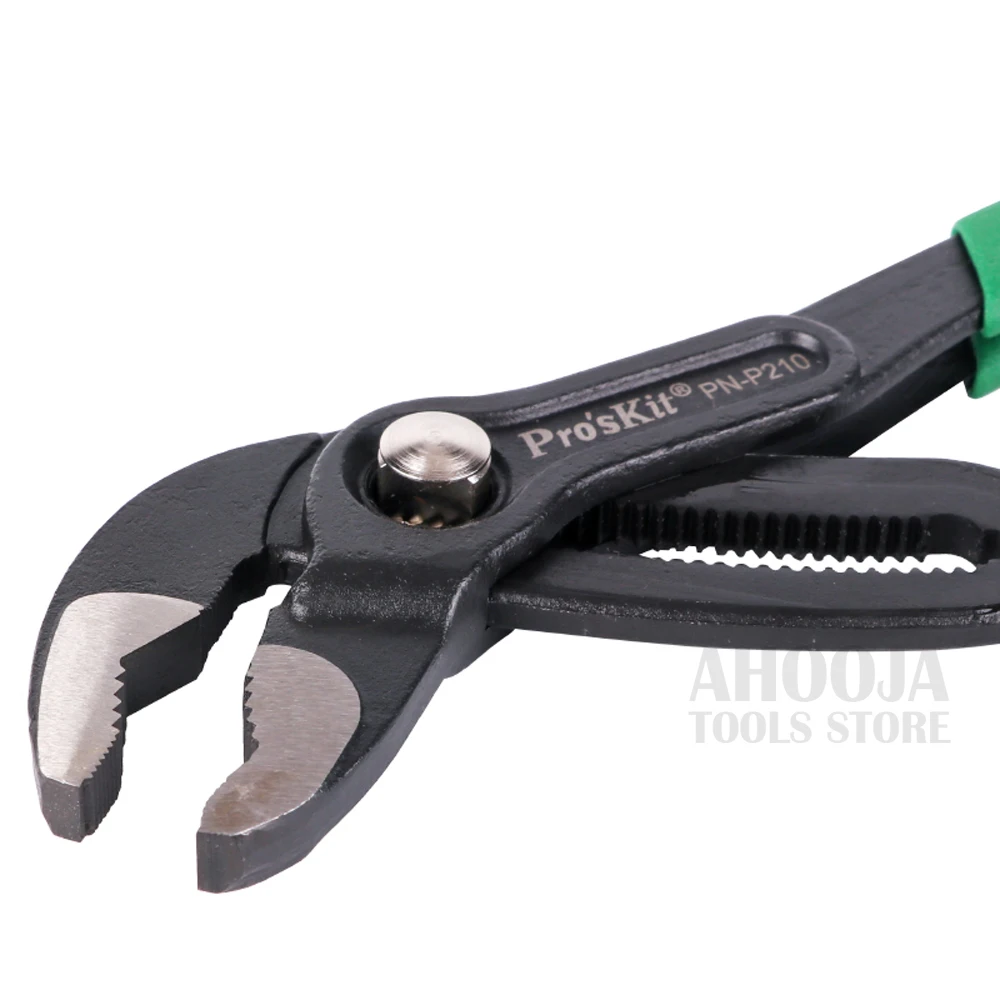 Pro'sKit PN-P210 Water Pump Pliers 2-Piece Multifunctional Plier Quick-Release Straight Jaw Groove Joint Pliers Plumbing Pliers