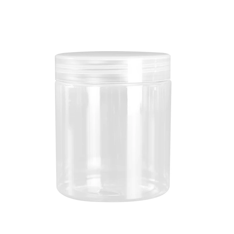  250 ML Empty Plastic Cream Jar Transparent Cosmetic Container Scented Tea Storage Box Dia.71mm Faci
