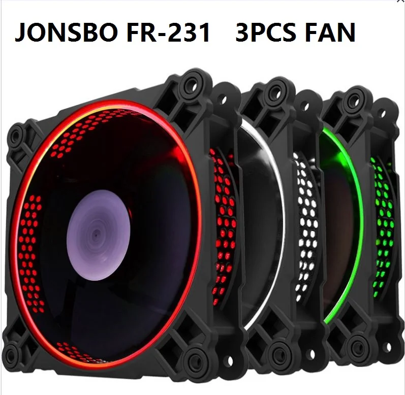 JONSBO FR 231 RGB свет компьютер 3 шт. вентилятор столик для ПК 12 см