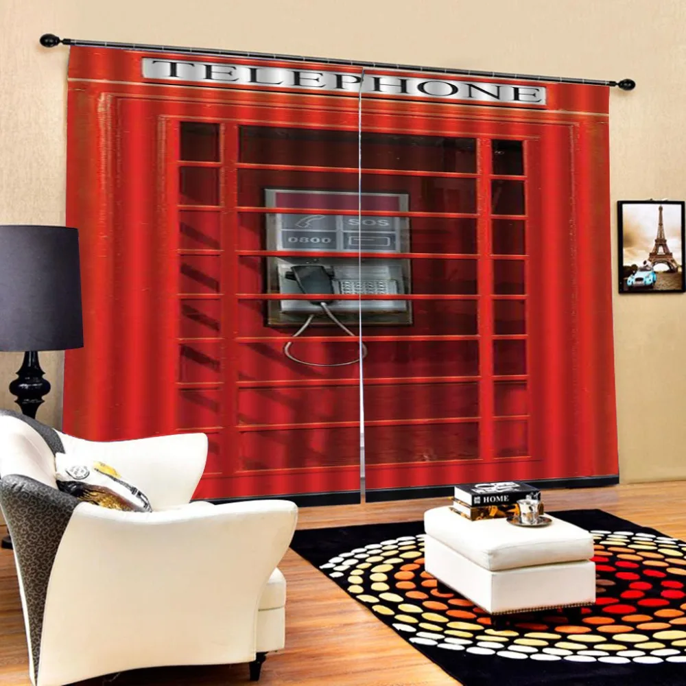 

Luxury Blackout 3D Window Curtains For Living Room Bedroom red curtains stereoscopic curtains window curtains