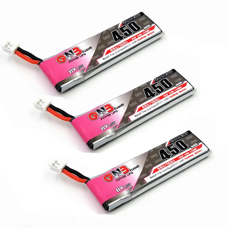 3/5/10 шт GAONENG GNB 4,35 V 450mAh 1S 80C HV Батарея PH2.0 Plug белый разъем для E010 M80S Tiny7 модели RC