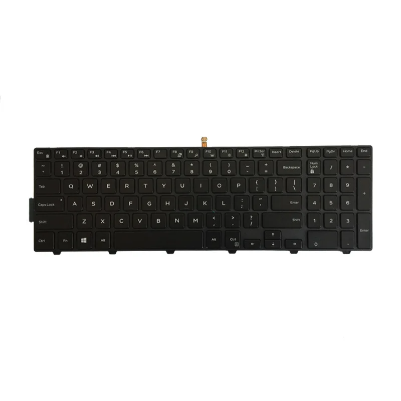 Teclado dos Eua para o Dell 01 com Retroiluminado 490.00h07.0d1d Nsk-lr0sw 1d - Frame 0kpp2c Sn8234 490.00h07.0l01 Sg-63510-xua 0jyp58 - Imagem 5