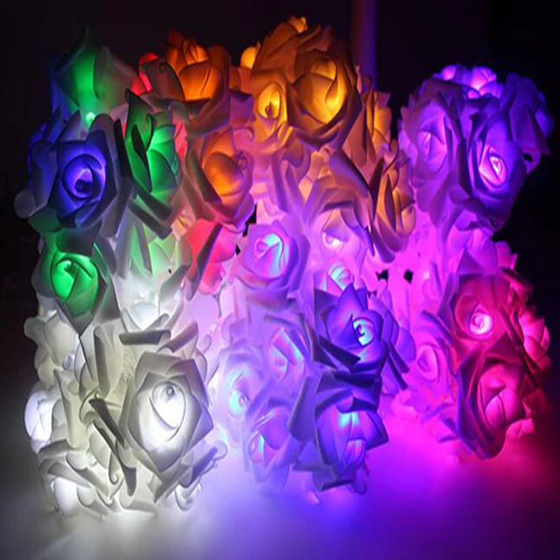 Rose Flower String Lights Led Light String 3m30leds for Christmas Wedding New Year Supplies IndoorOutdoor Decoration (7)