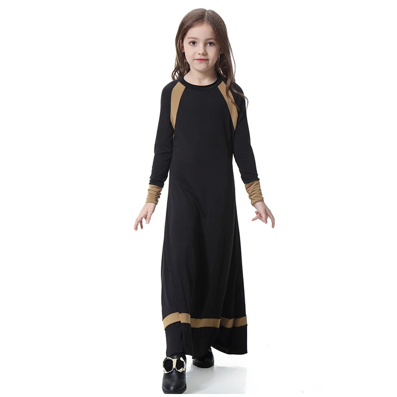Kids islamic dress girl indonesia clothing arab female dress long muslim skirts...