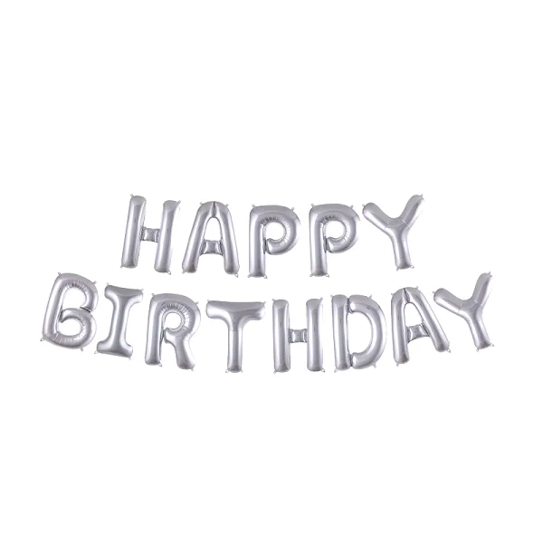 С Днем Рождения шар буквы латексные Фольга шары домашний праздник Свадебные украшения Декор Алфавит воздушные шары для детей Baby Shower - Цвет: Happy birthday
