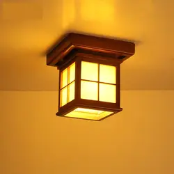 Китайский Стиль Малый Потолочные светильники твердой древесины оригинальность личности Ресторан балкон Кухня Туалет потолочный