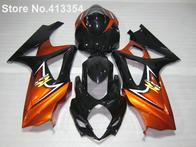 

High quality fairings for Suzuki GSXR 1000 07 08 burnt orange black bodywork fairing kit GSXR1000 2007 2008 RY36