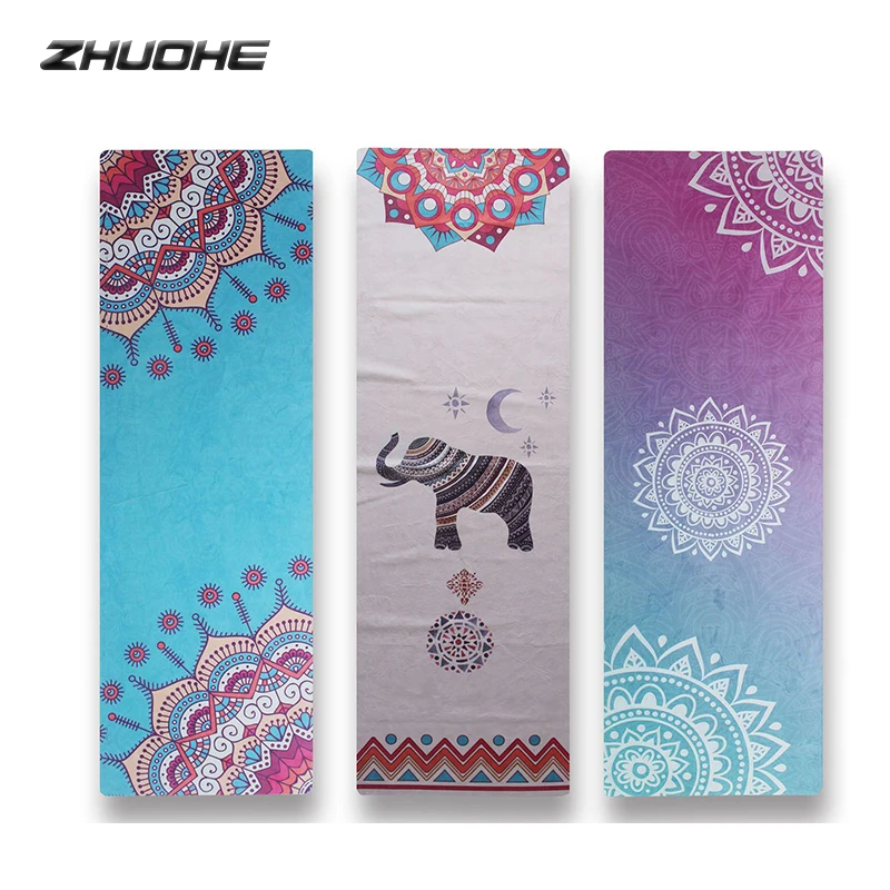 

ZHUOHE Travel Yoga Mat Natural Rubber Non Slip Yoga Tapetes Tapis for Sports Exercise Fitness Workout Pilates Hot Yoga Bikram
