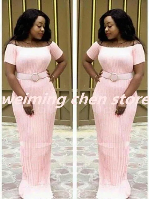 

3 Size (L XL XXL) African Dashiki dress New Big Elastic Summer style short Sleeve For Lady