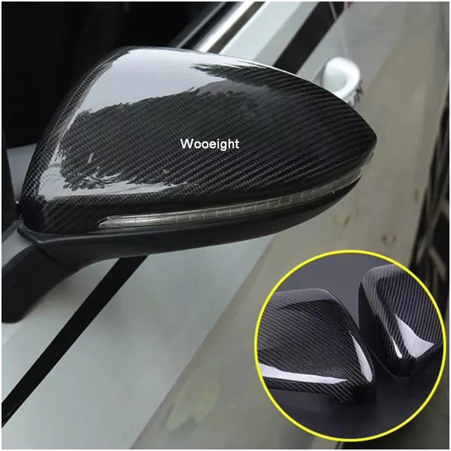 2Pcs Carbon Fiber Auto Car Mirror Cover For VW Golf 7 MK7 2014 2015 2016 2017 2018 ABS Side Rearview Mirror Cover Trim (5)