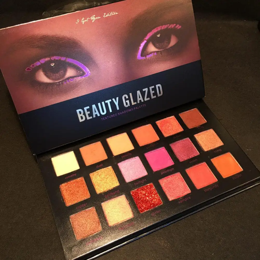 

BEAUTY GLAZED New Makeup Glitter Eyeshadow Palette Natural Matte Shimmer Pressed Glitter Eye shadow Pallete Shimmer Cosmetics
